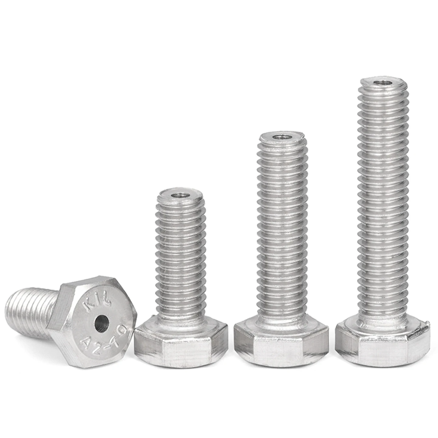 304 Stainless Steel Hollow Screw M4 M5 M6 M8 M10 to M20 Special Outer Hexagonal Bolt Mask Machine Threading Through-Hole Screw