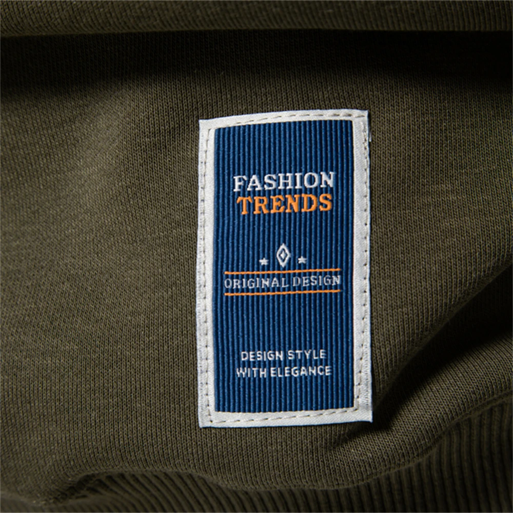 سويت شيرت رجالي من مزيج القطن برقبة دائرية بلون سادة، بلوفر رياضي كاجوال للرجال #5