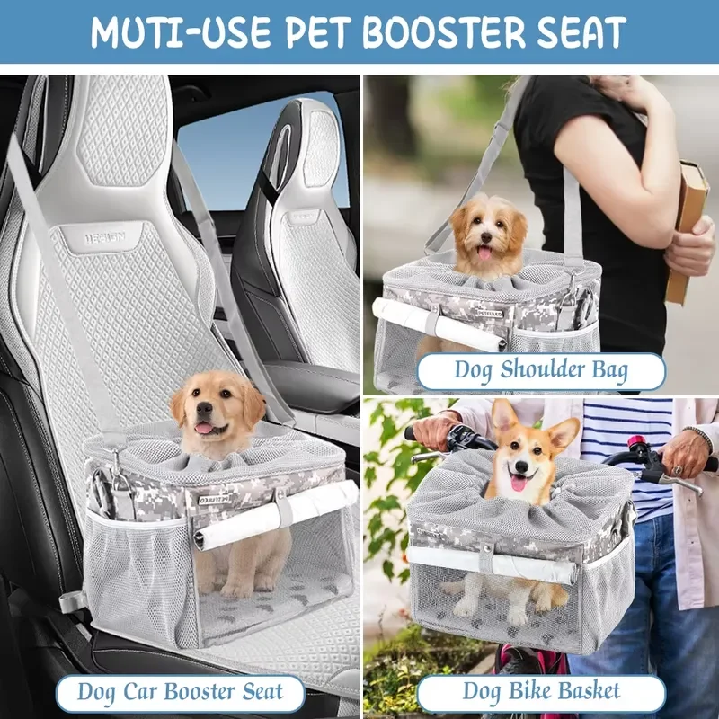 for Dog Bike Basket Expandable Soft-Sided Pet Carrier Backpack Collapsible for Dog Bike Carrier 15 Lbs Soft-Sided for Dog
