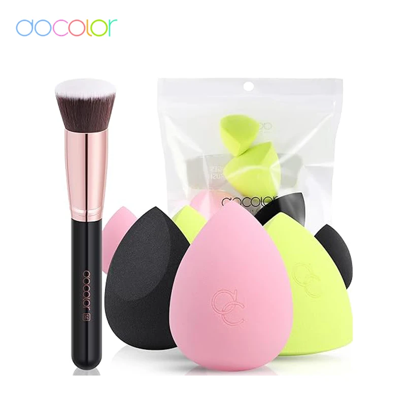 Docolor Cosmetic Puff Set 6PCS Makeup Sponge Foundation Blush Bursh Soft Bronzer Face Contour Blending Cream Beauty Tools