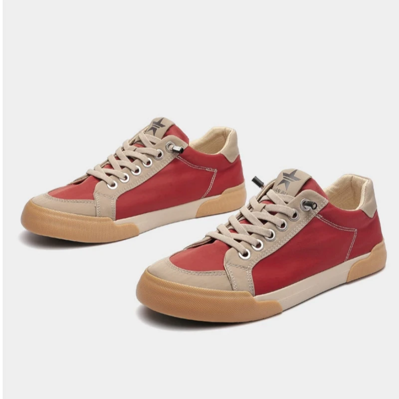 

Spring Summer Fashion Men Skateboarding Shoes Breathable Canvas Sneakers Men Non-slip Lace-up Sport Shoes Men zapatillas de skat