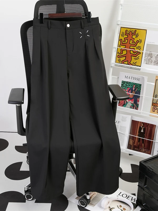 

Bla повседневные мужские брюки West с высокой талией, облегающие длинные брюки, осень-зима, свободные молодежные брюки в американском стиле