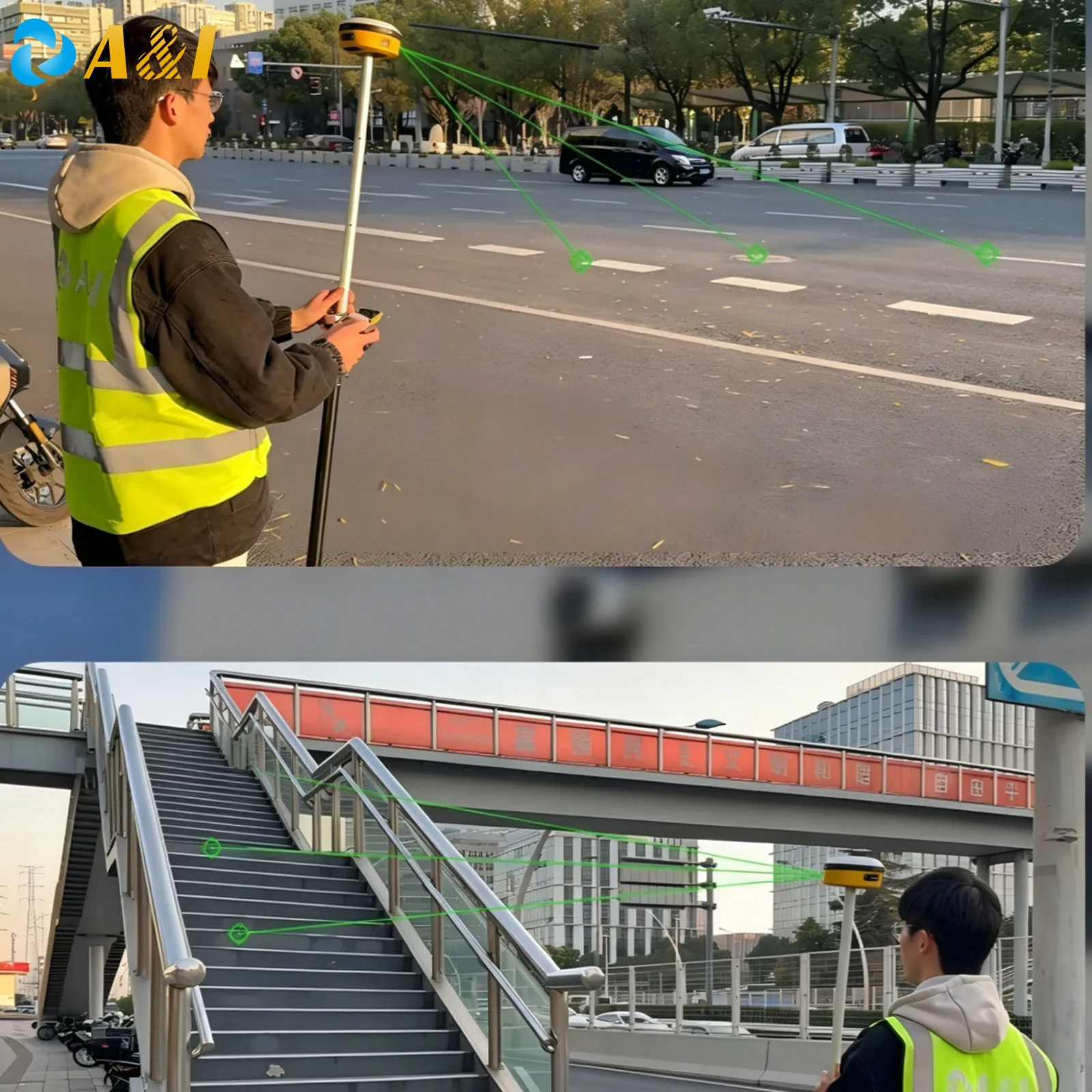 

Archinno GNSS Receiver AL16 Laser Ar Camera Sim Card RTK GPS IMU High Accuracy 5KM Radio Only Base Station Land Survey Equipment