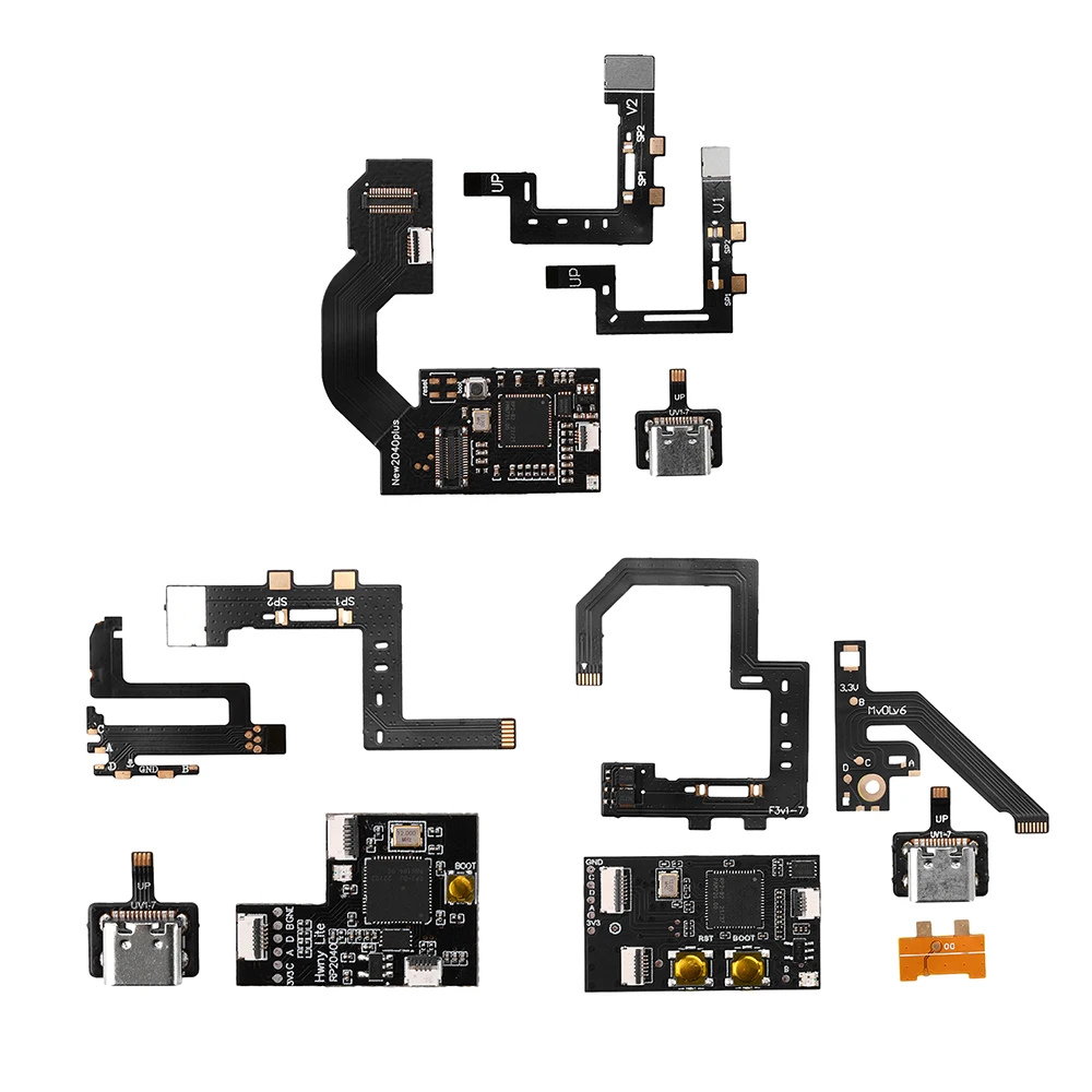 رقاقة كابل وحدة التحكم في الألعاب Pi2040 لقطع غيار التوت وحدة المعالجة المركزية كابل التبديل NS/Lite/OLED الملحقات