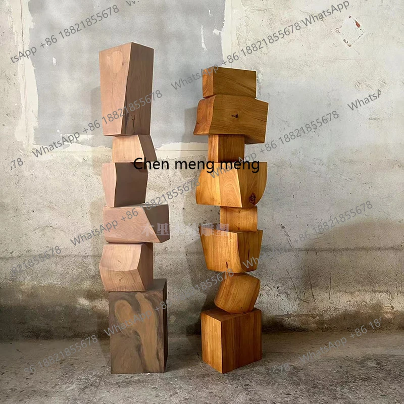 

Wabi Sabi Wind Wood Floor Sculpture Decorative Ornament Homestay Tea Room Hotel Clubhouse Entrance Soft Decoration Art