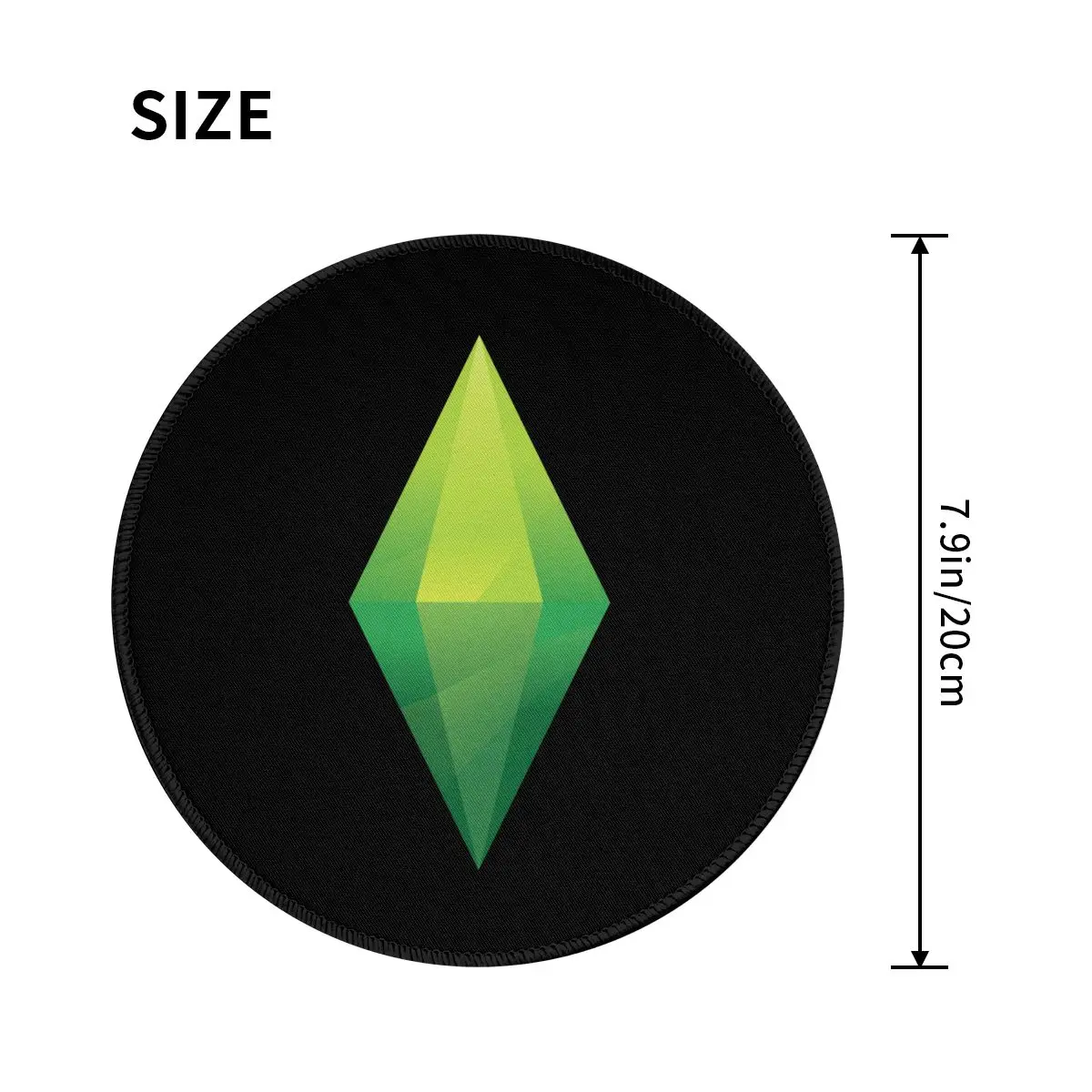 The Sims Mouse Pad The Sims Plumbob T Shirt Anti Fatica Tappetino per mouse di alta qualità Stampa da tavolo Tappetino per mouse carino in gomma