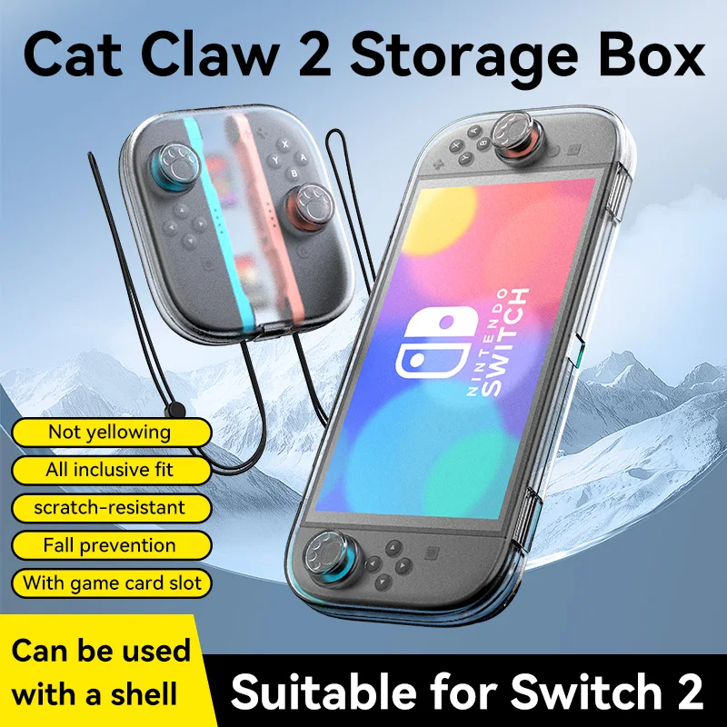 

Чехол-кейс для хранения двух консолей Nintendo Switch, прозрачный, с защитным корпусом для Joy-Con и слотами для игровых карт, аксессуар для игр