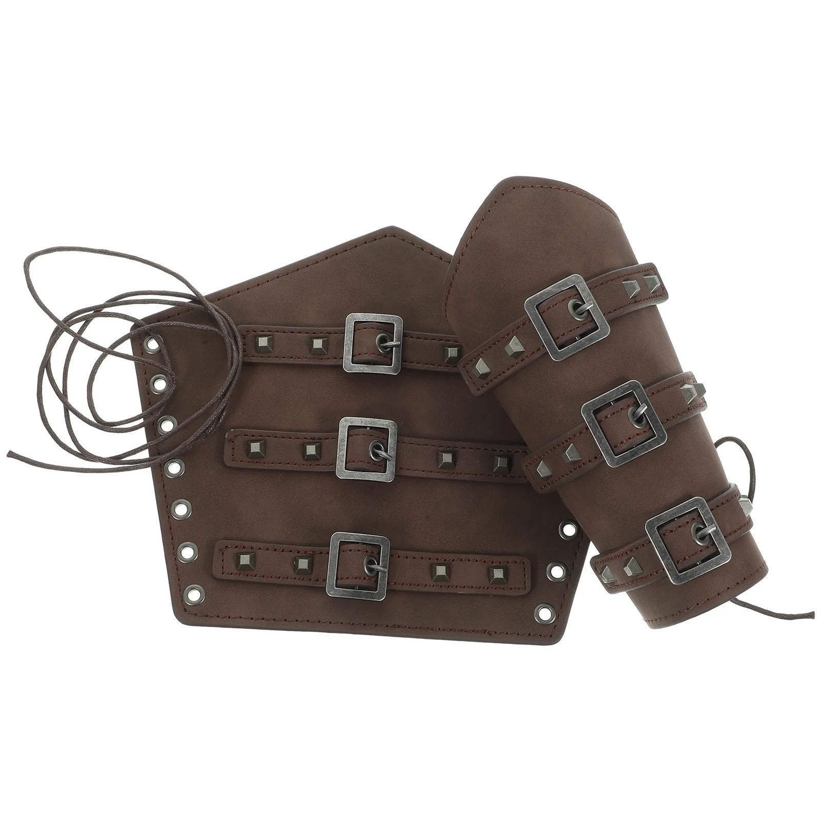 

1 Pair Retro Arm Guards Cool Punk Design Lightweight Wrist Protector For Cosplay Halloween Medieval Costume Riding Stage