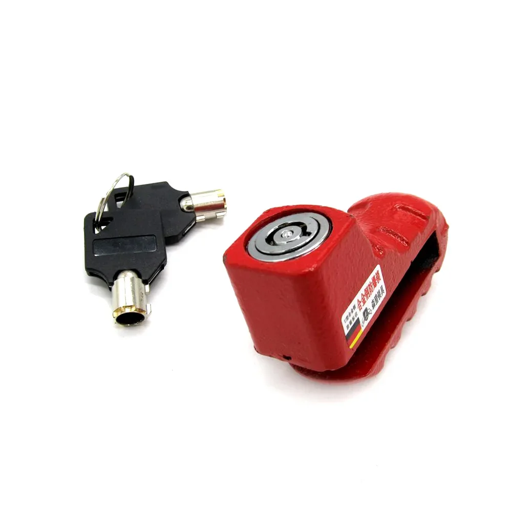 For Security rcycle Lock Anti Theft Electric rbike Scooter Wheel Disc Brake Red Black color  option