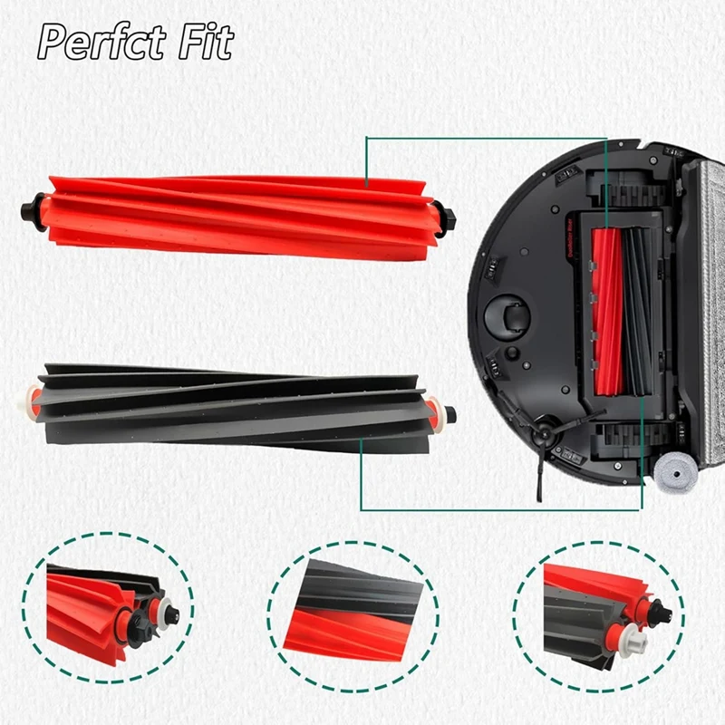 แปรงหลักยางสําหรับ Roborock S8 Maxv Ultra, S8 Max Ultra เครื่องดูดฝุ่น, อุปกรณ์เสริมแปรงลูกกลิ้งหลัก