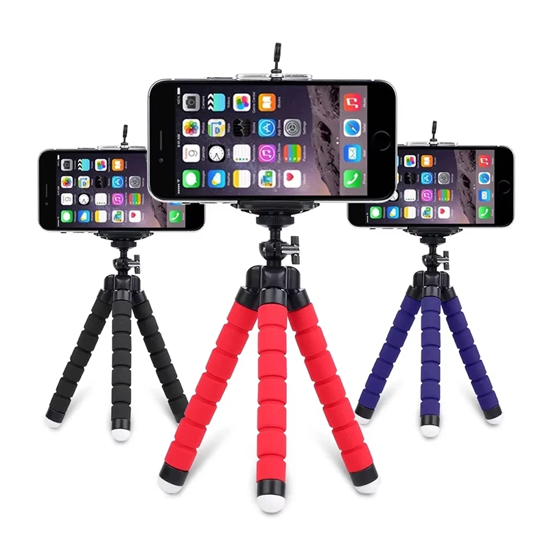 Mini Tripod Stand With Bluetooth Remote Phone Clip Holder Flexible Mount Kit For iPhone Insta360 Xiaomi For DJI Action Camera