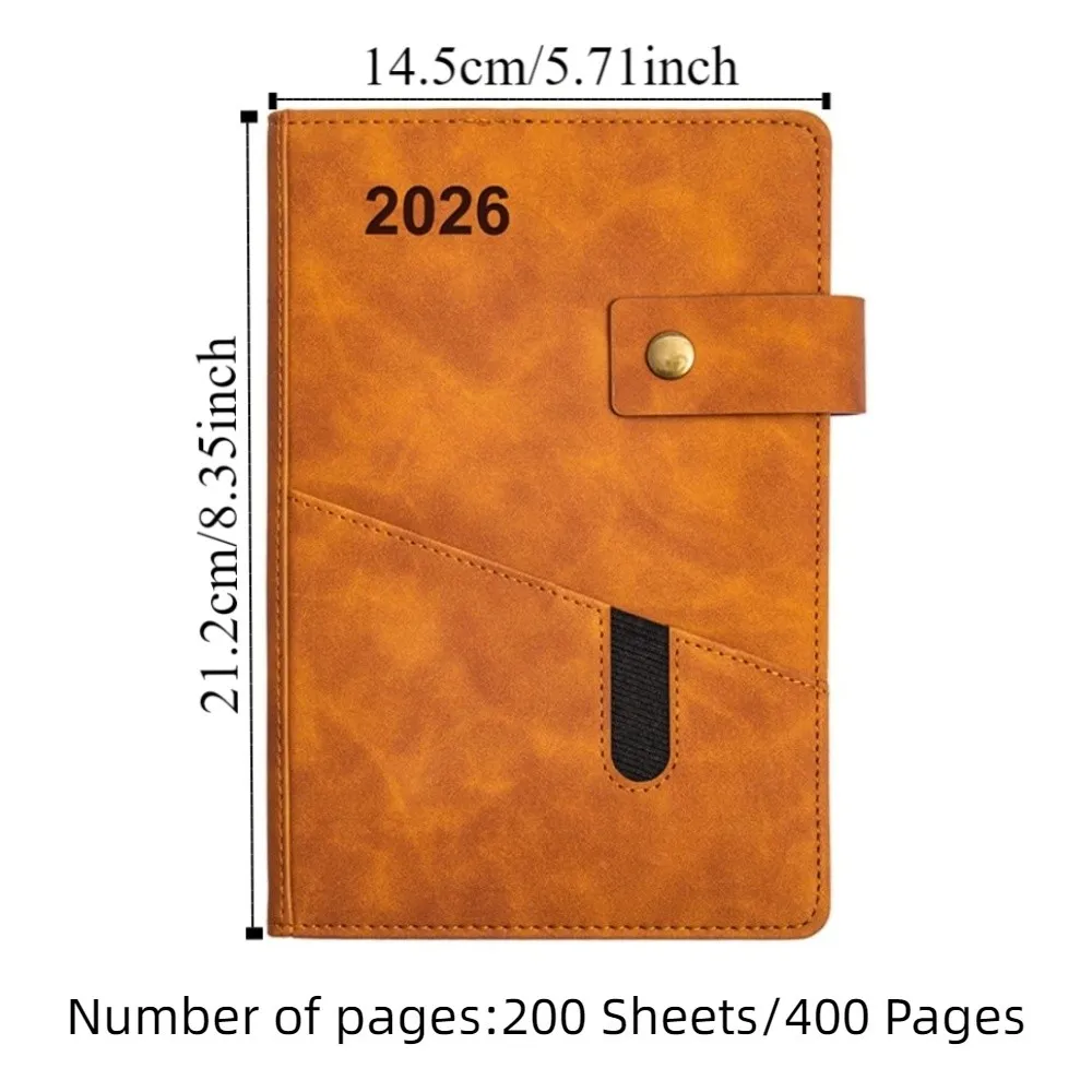 English 2026 Schedule Planner Notepad 12 Months Bookmark 365 Days Efficiency Notebook Thick Paper Wear-resistant