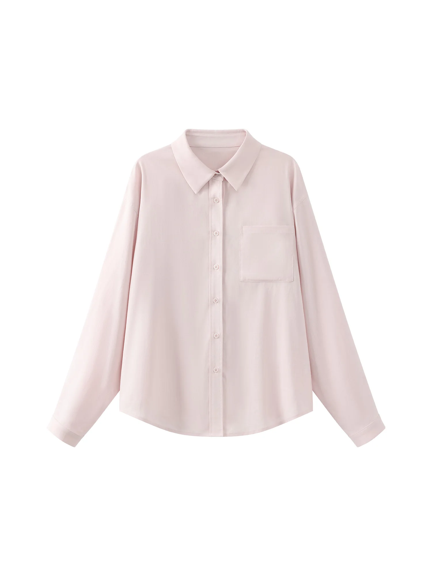 Loose Long Sleeve Lyocell Shirt Casual Sun Protection Blouse Lightweight Summer Button Down Top Women Versatile Korean Fashion