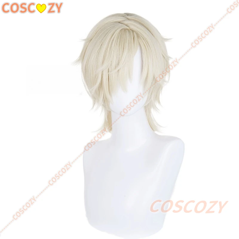 Identity V Grave Keeper Cosplay Wig Nether Pact Andrew Kreiss Short Blonde Hair Heat Resistant Wigs For Men Women Party Carnival