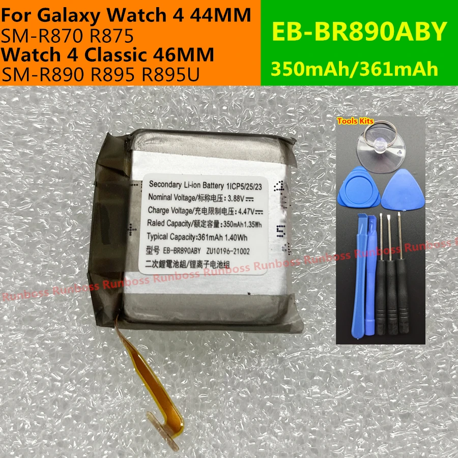 EB-BR890ABY 361mAh Battery For Samsung Galaxy Watch 4 Watch4 44MM SM-R870 R875 / Watch 4 Classic 46MM R890 SM-R890 R895 R895U