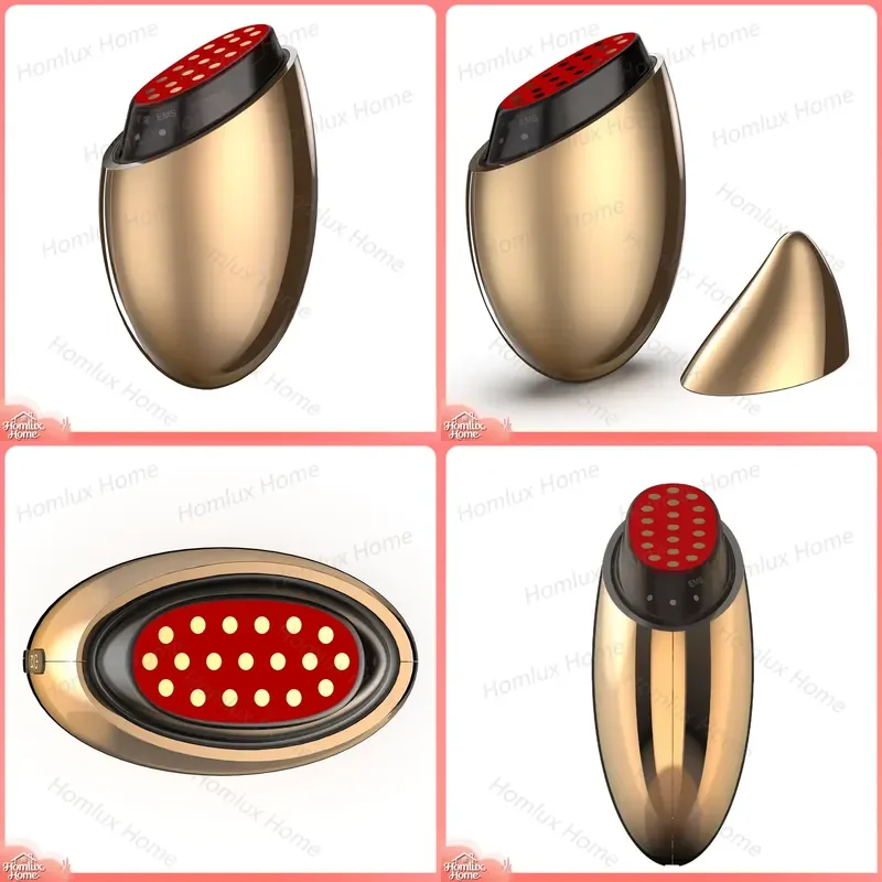 Gold Collagen Beauty Device for Face Lifting Skin Tightening Anti Aging RF Radio Frequency Facial Massager Home Use Skincare