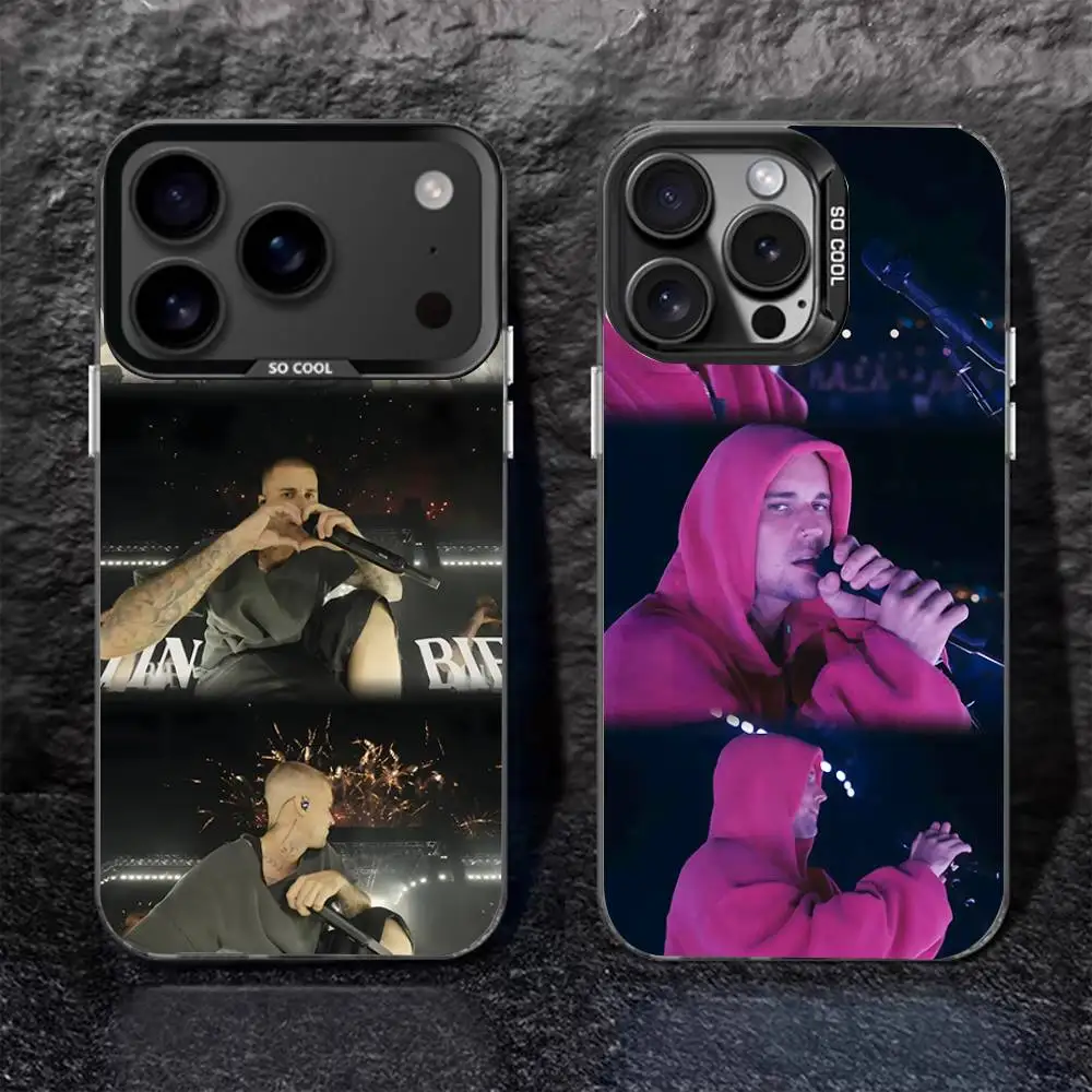

Singer J-Justin B-BieberS For iPhone 17,16,15,14,13,12,11,Pro,MAX Black Candy Matte Cover