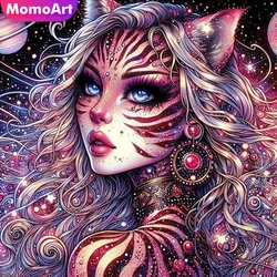 Momoart New Arrival Diamond Painting Girl Woman Cross Stitch Kits Abstract Diamond Mosaic Portrait Handmade Gift
