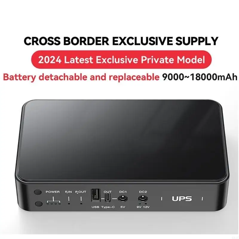 Q81C UPS Bateria ininterrupta Backup 5V9V12V2A Routers UPS Bateria Backup para LED Light Strips Routers de câmera