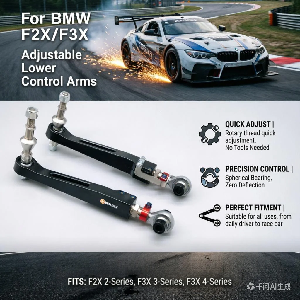 

Adjustable Front Lower Control Arms for BMW 2010-2019 F2X/F3X - Performance Suspension Upgrade