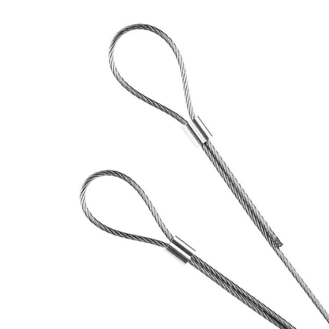 AA86 5/32 pulgadas (4 mm) de diámetro cuerda de alambre manguitos de aluminio accesorios de clip engarzadores de cables 100 piezas