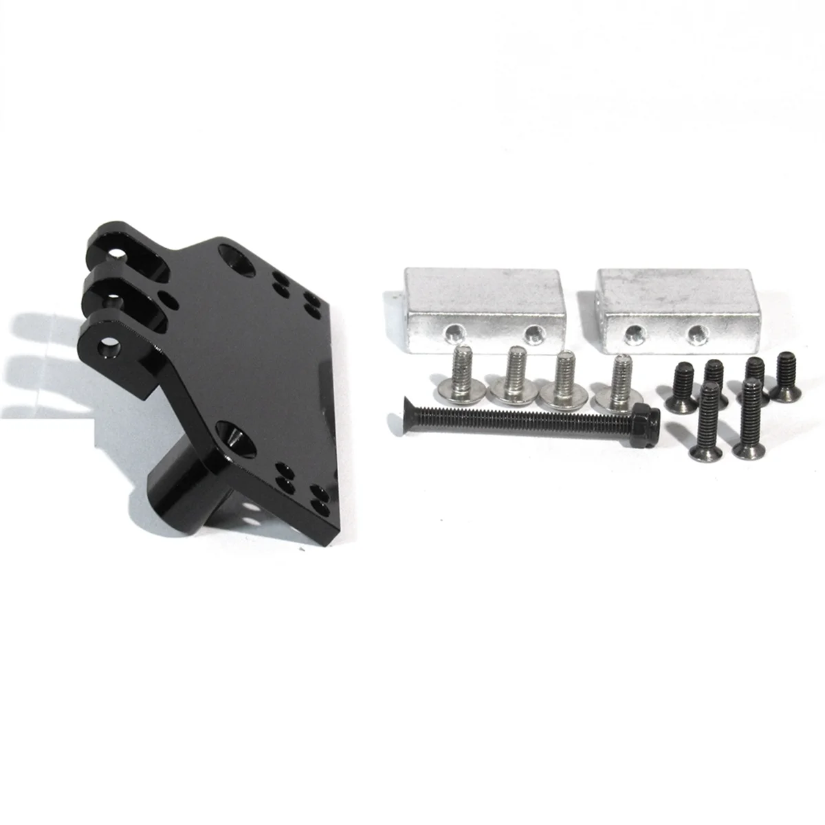 Lo-ok For Mn86 Mn128 Rc Car Upgrade Parts Servo Mount Front Link Rods Bracket Mount Set Accessories Parts Black