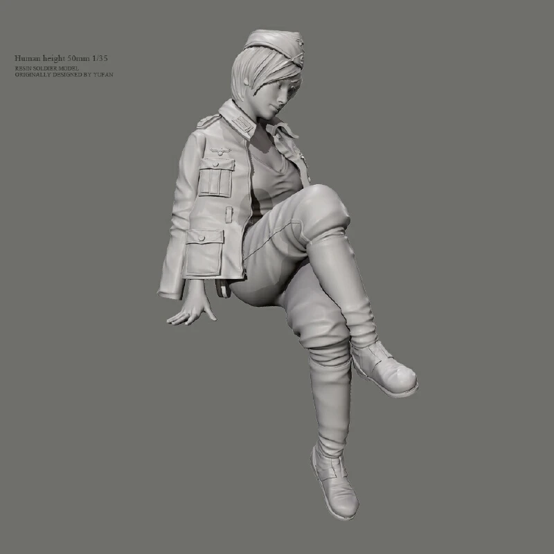 Figurine modèle en résine 1/35, histoire de char, soldat féminin Gk, Micro Miniature, modèle blanc imprimé en 3d, jouet, Kit non assemblé et non peint