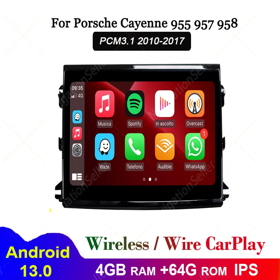 Android Screen For Porsche Cayenne Apple Carplay Upgrade Aftermarket Radio Stereo Navigation Multimedia Player Bluetooth RDS