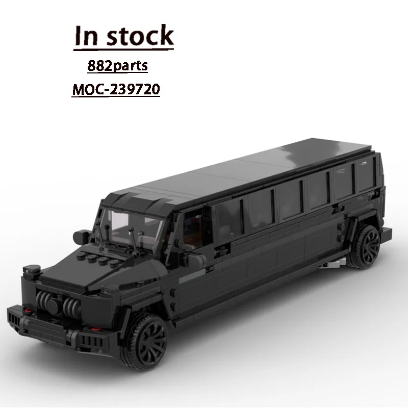 

MOC-239720 Classic New 1990s Black Luxury Wagon Building Block Model, 882 parts, MOC Boys Children's Birthday Toy Gift