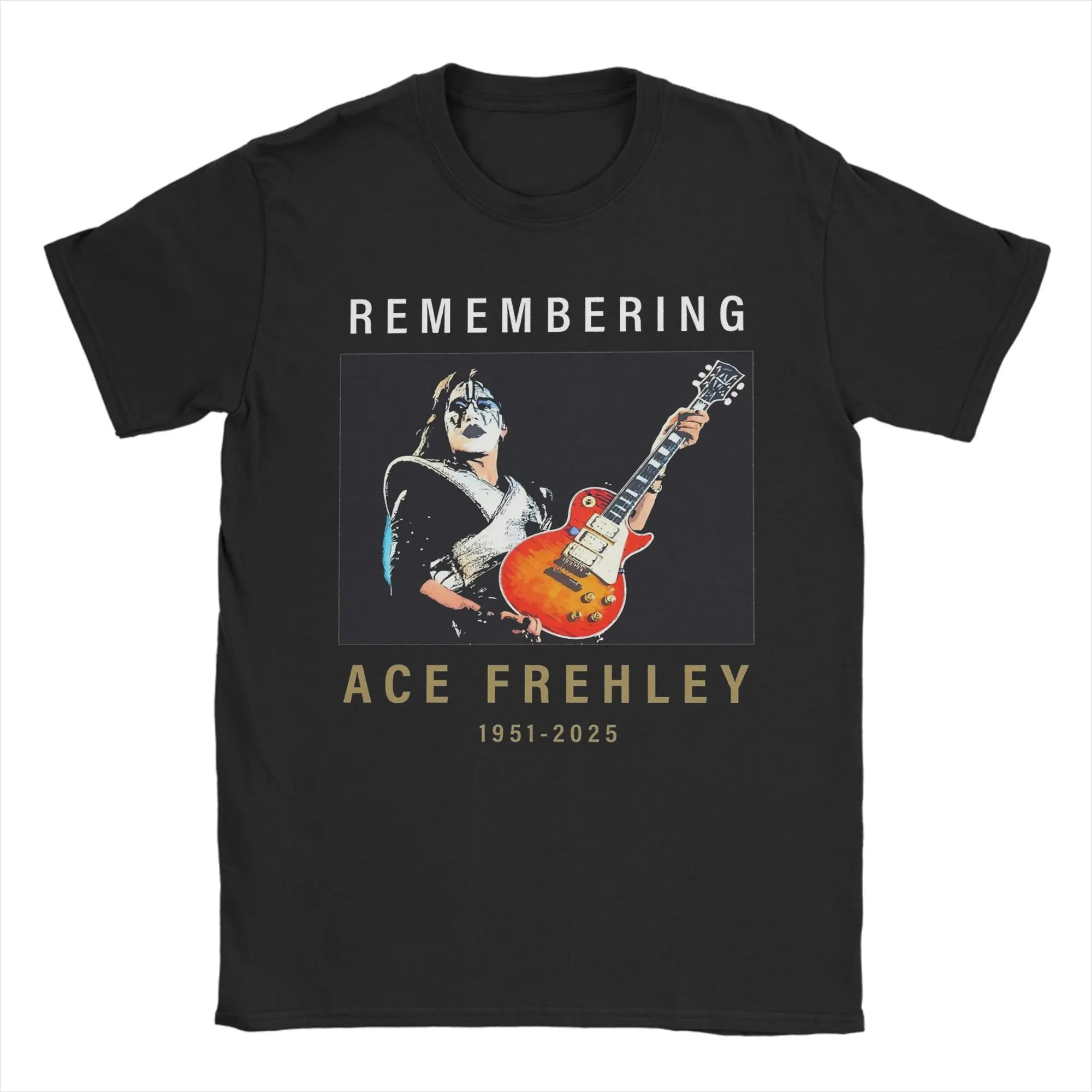 

Футболка Remebering Ace Frehleys 1951-2025, мужские крутые футболки из 100% хлопка, футболки с круглым вырезом и короткими рукавами, одежда для подарка на день рождения