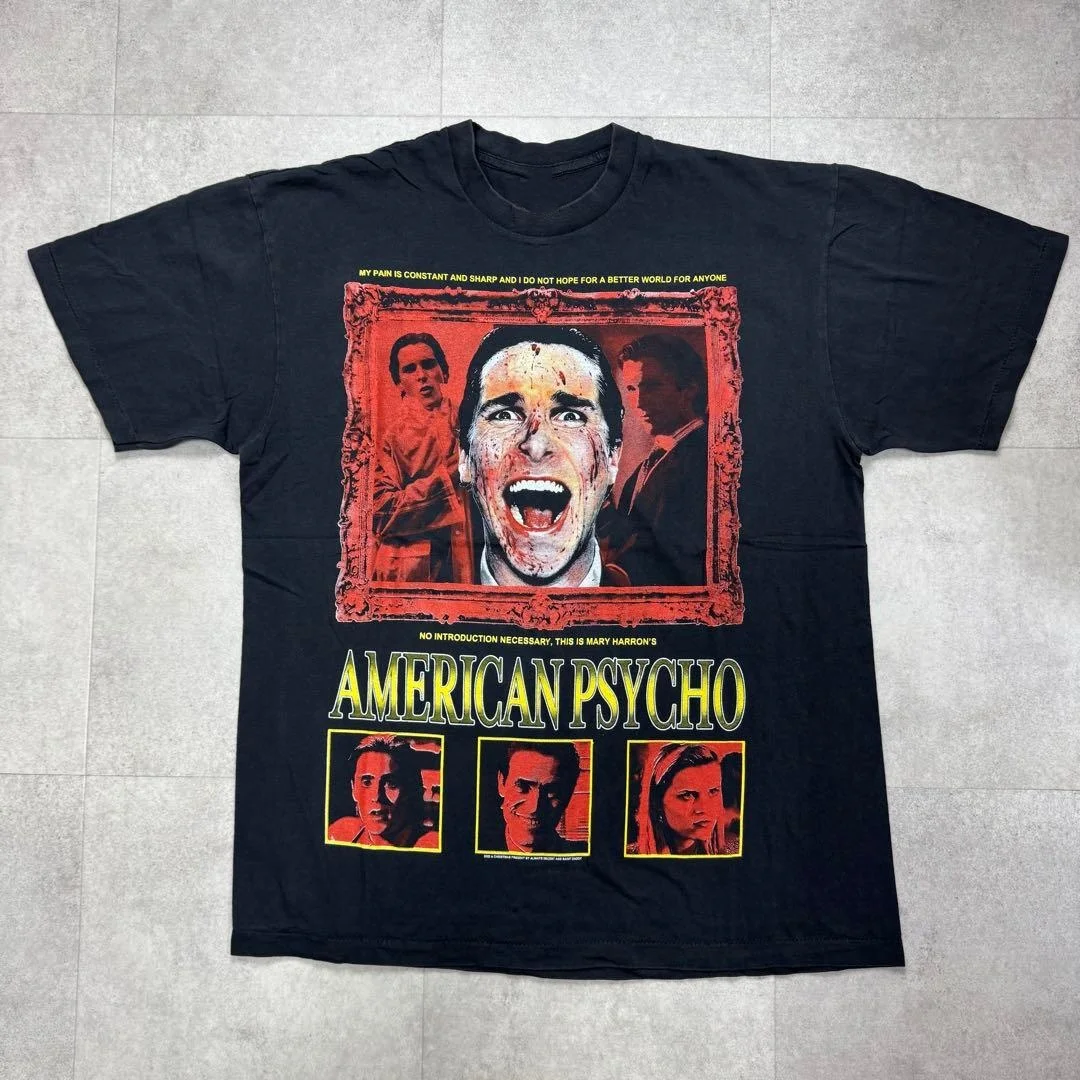 American Psycho Movie Vintage Style Graphic T-Shirt Cotton Men Women Streetwear Tee