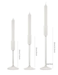 Minimalism Glass Candle Holders for Candlesticks Christmas Events Party Wedding Centerpiece Decorations Home Decor Bulk Set