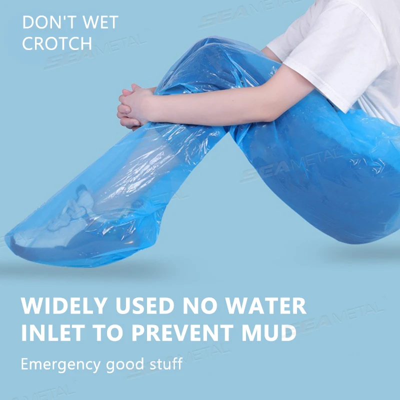 SEAMETAL Motorcycle Raincoat Disposable Rain-pants Adult Emergency Waterproof Pants Shoe Cover Shoes Pants Protector Accessory