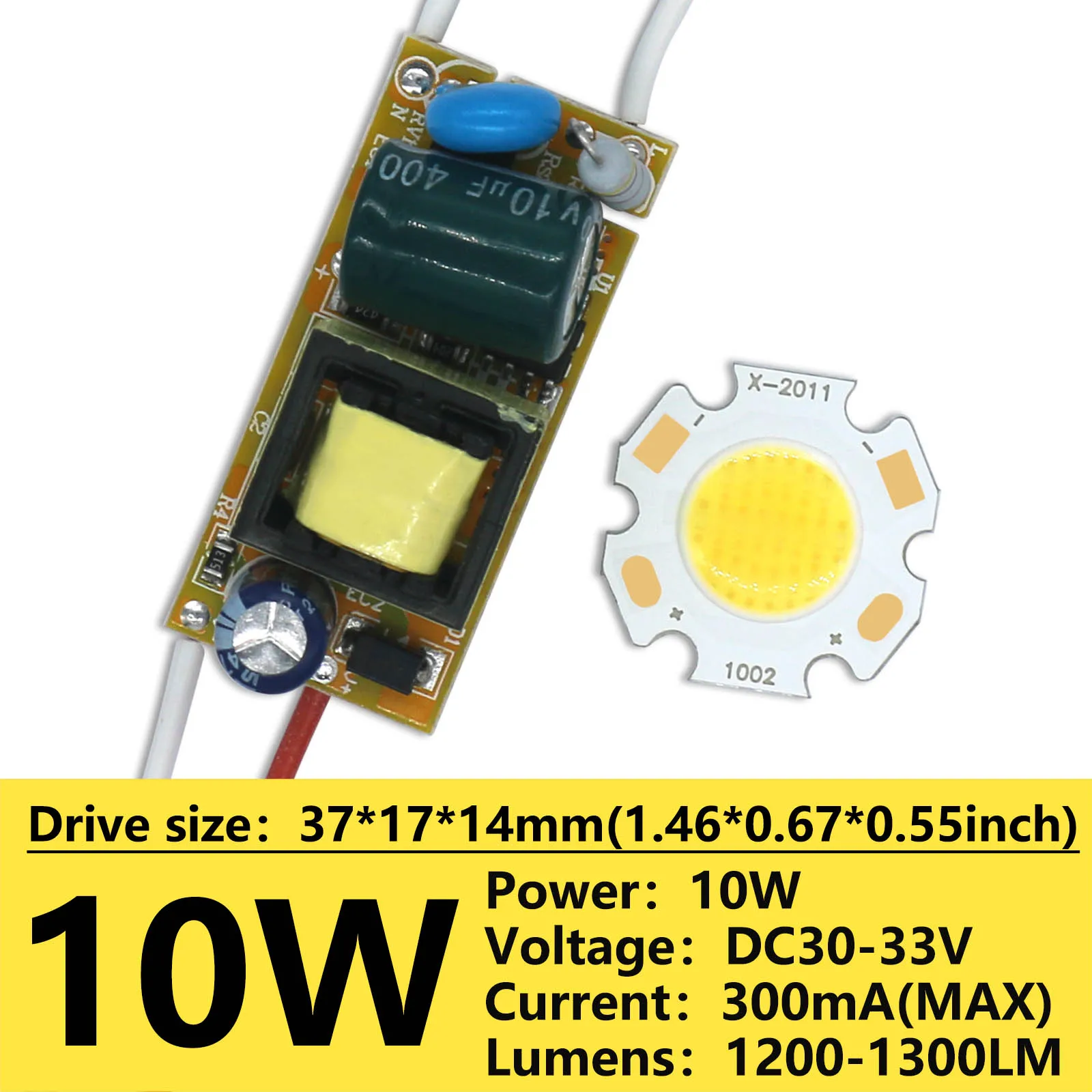 1Set High Power 3W 5W 7W 10W COB Bridgelux LED Integrated Lamp Chip With LED Power Supply Driver For LED Floodlight Spot Light