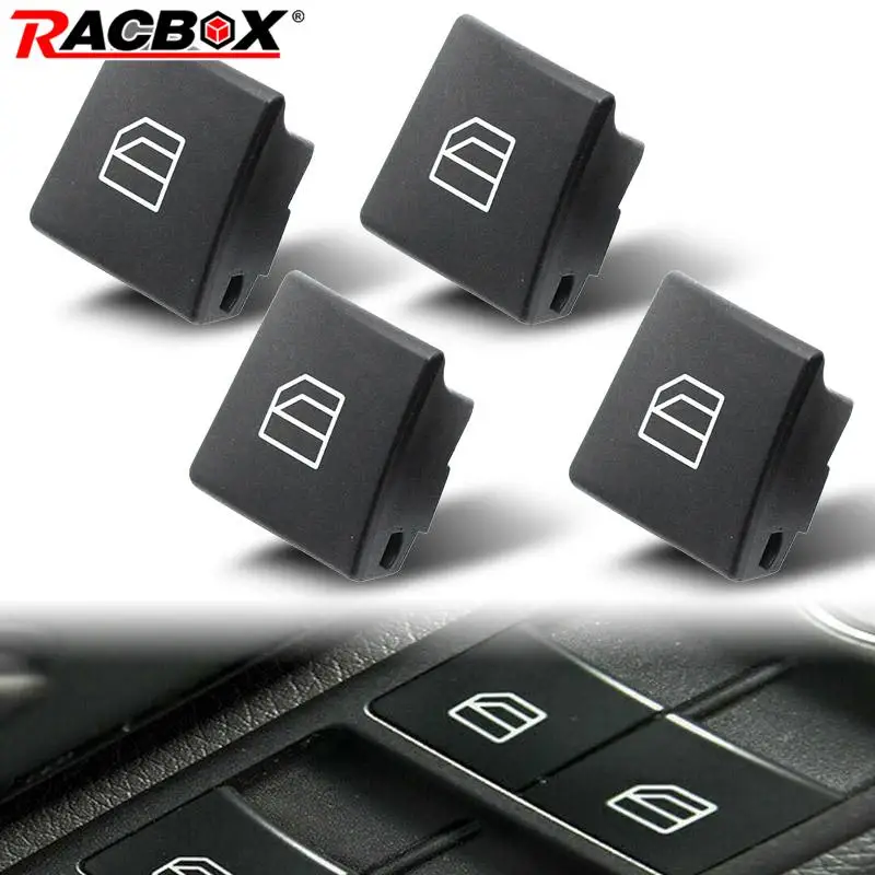 4PCS Car Window Control Switch Button Cover Cap For Benz Mercedes C E W204 S204 W212 S212 A207 C207 ABS A2049055402 251‑AJ