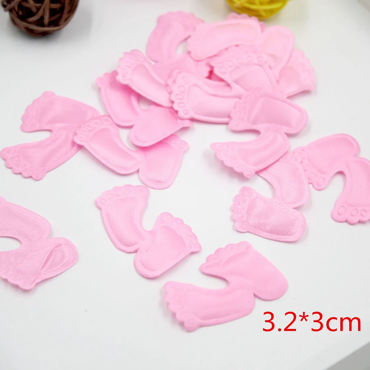 

100Pcs Pink Foot Confetti Eco Friendly Table Balloon Birthday Decoration Foot Confetti Decor Footprint Footprint Prop