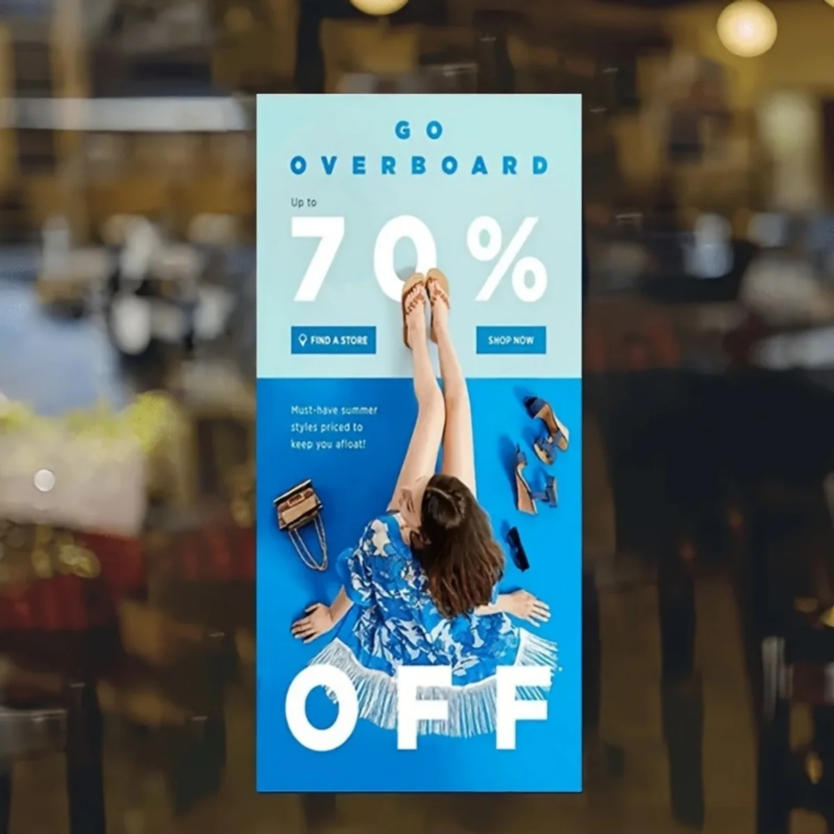 Customizable self-adhesive posters—professional door and window decals suitable for offices, businesses, and retail stores.