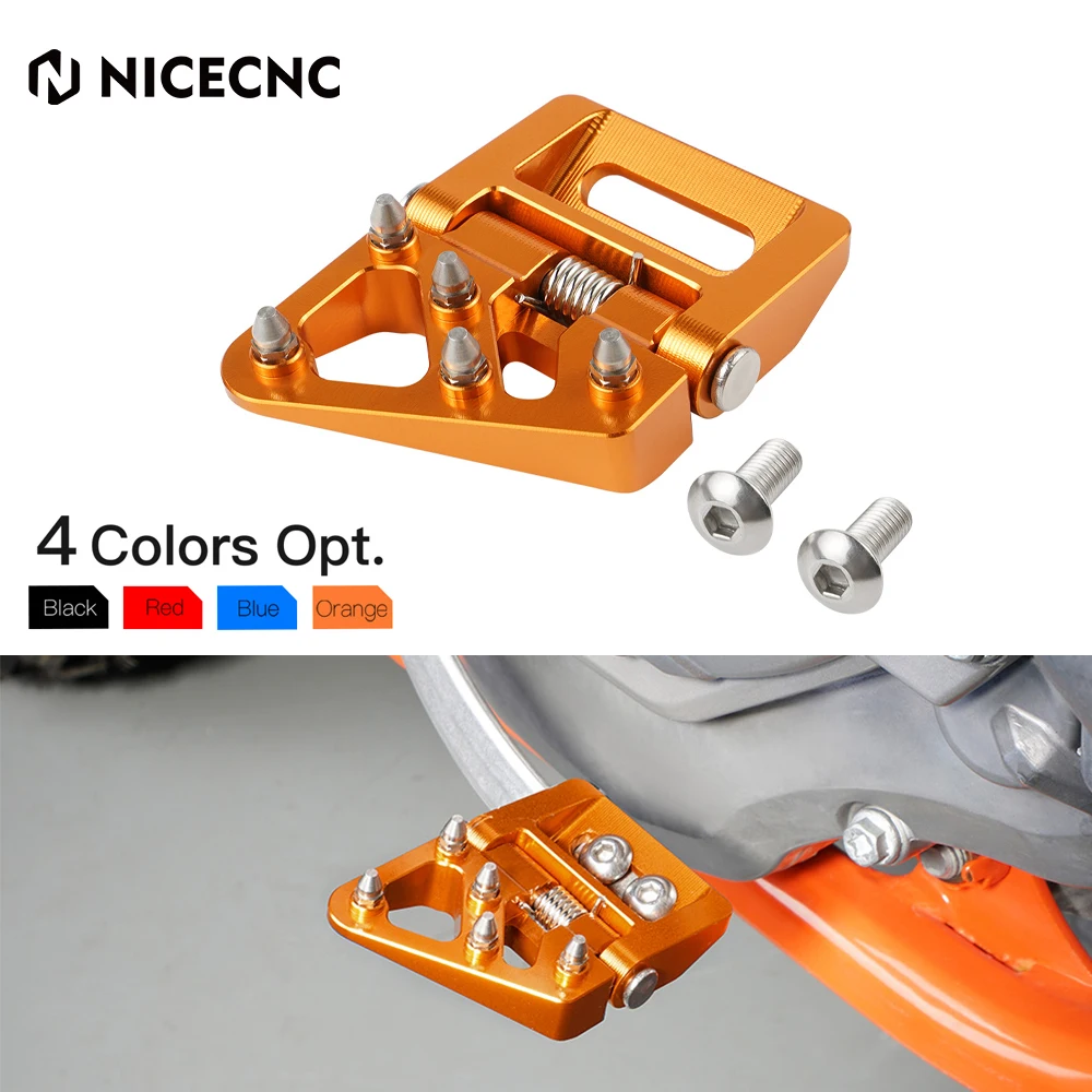 

NICECNC For KTM EXC 300 EXC 250 EXCF 350 EXC 450 SX125 SXF 250 SXF 450 XCW 300 2017-2023 Rear Folding Brake Pedal Tip Plate