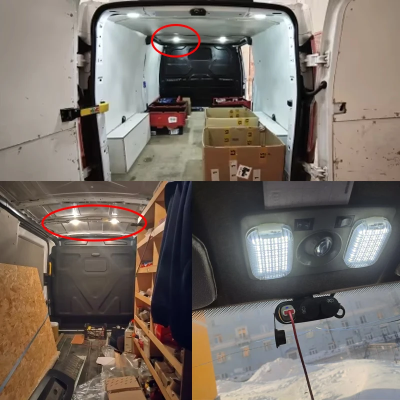 For Ford Transit MK6 MK7 MK8 Transit Connect/Tourneo Connect Transit 150/250/350/350 HD Van LED Interior Cargo Dome Light 12V