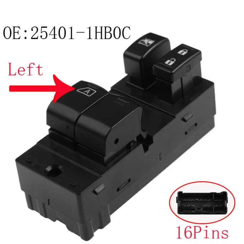 New Electric Power Window Switch For Nissan Micra 2010-2018 25401-1HB0C 254011HB0C 25401-3BB0C 254013BB0C Switch Button