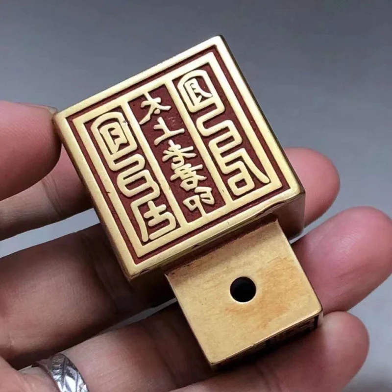 골동품 청동 시나바 6 면 도장 소품, 공부 장식 장식품, 도매