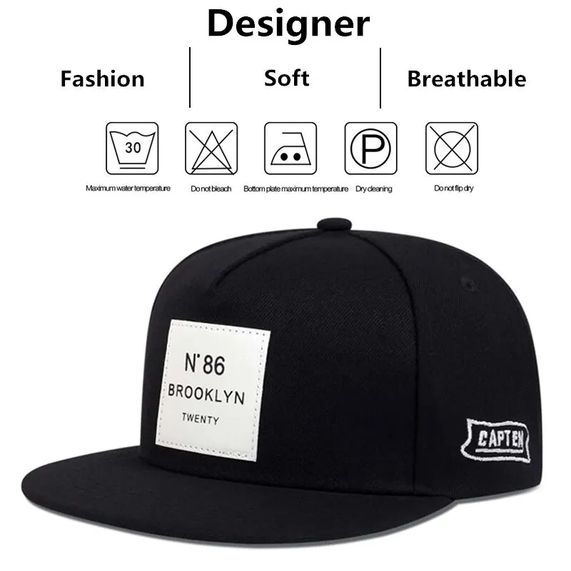 New Fashion N86 BROOKLYN Patch Snapback Hat For Men Women Adjustable Cotton Tide Hip Hop Outdoor Sport Baseball Cap