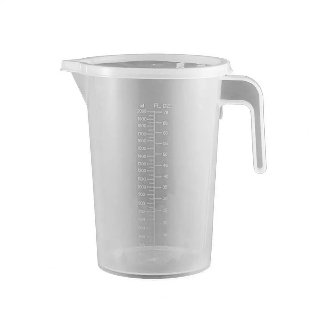 500ml/1000ml/2000ml Heat-resistant Measuring Cup Strong Toughness Plastic Clear Scale Portable Measuring Jug Kitchen Accessories