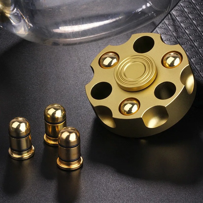 Fingertip gyro black technology revolver magazine high speed ​​finger gyro rotate decompression handy gadget rubik's cube male