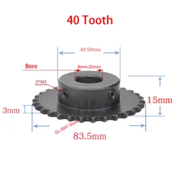 1Pcs 04C Chain Gear 27-40 Tooth 45# Steel 5mm-18mm Bore Industrial Sprocket Wheel Motor Chain Drive Sprocket