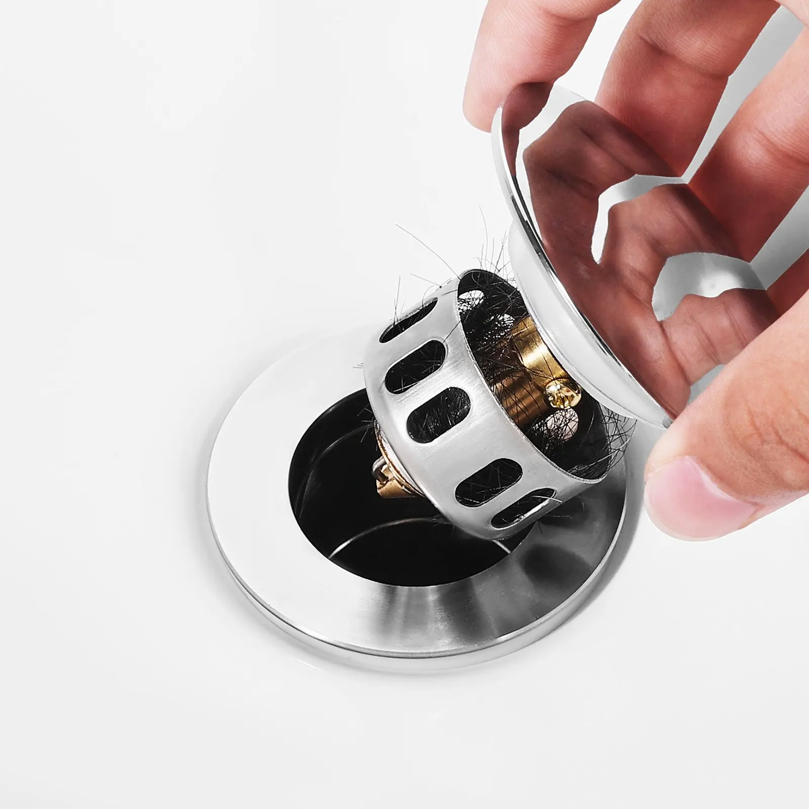 

Bathroom Sink Drain Without Overflow All Metal Vessel Sink Drain Strainer