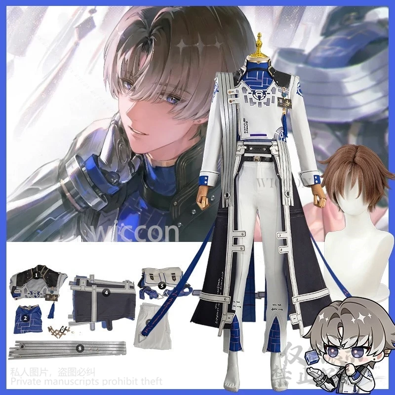 

Anime Game Wuthering Waves Cosplay Handsome Man Xiangli Yao Costume Fashion Uniforms Coat Wigs For Halloween Party Customized