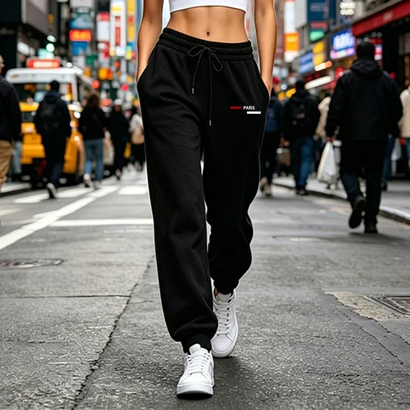 2026 Womens Sweatpants Print Casual Pants Outdoors Sports Jogging Woman Trousers Simple Running Pants Fashion Street Sportswear