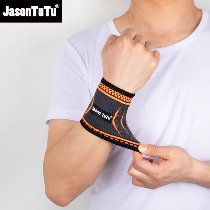 JASONTUTU 1PCS Wrist Support Nylon Knitting Compression Band Breathable Wrist Protectors Outdoor Sports Wristbands Bracers