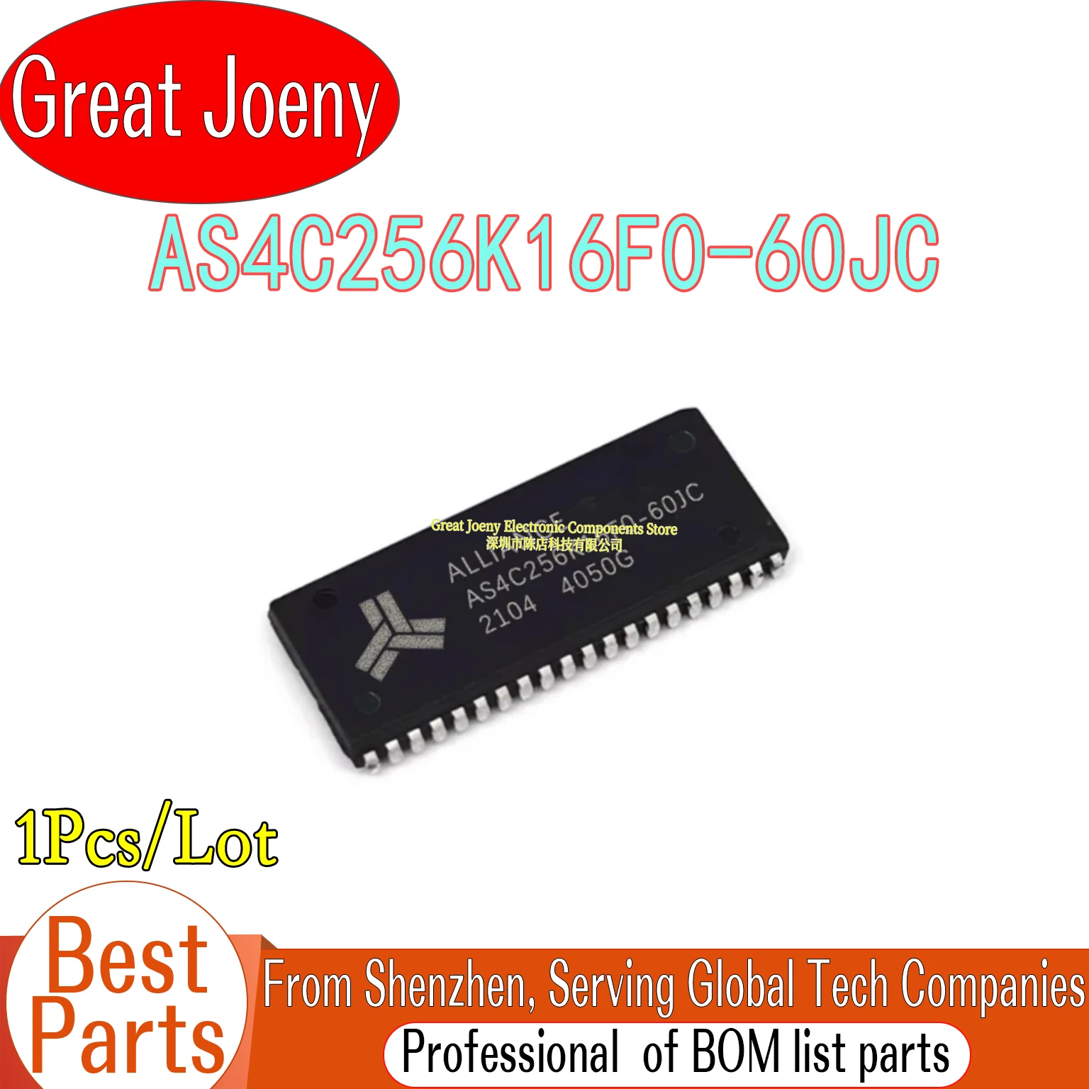 

100% New Original AS4C256K16F0 AS4C256K16F0-60JC AS4C256K16 AS4C256 IC Chipset SOJ-40